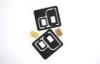 Black Plastic 2 in 1 SIM Adapter , Nano Combo SIM Adaptor