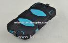 Waterproof Cell Phone Survivor Case iphone 5g silicone black and pool blue