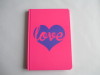 Loving heart round corner hardbound notebook