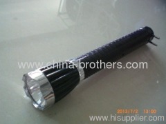 Long body led rechargeable torch m using two batteries