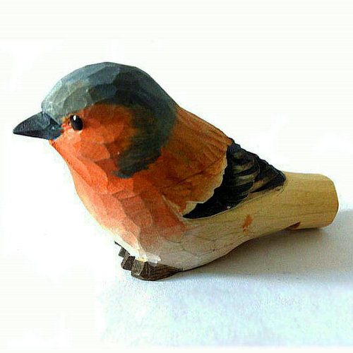 Wood carved bird whistle