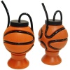 basketball straw cup plastic