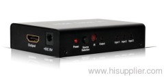 Audio & Video HDMI Switcher 3 x 1 support 3D Good quality for HDTV
