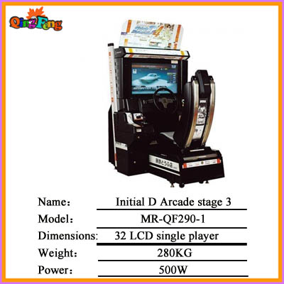 Arcade stage 4 MR-QF290-1,32 LCD Initial D (Single player) coin change for driving racing game machine