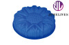 Non-stick sunflower Silicone cake pans in blue color