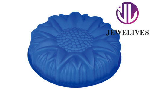 Non-stick sunflower Silicone cake pans in blue color