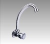 Horizontal Brass Ceramic Sheet Chrome plated Kitchen Faucet with Polish