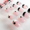 ABS material Star printing French Manicure Fake Nails For adult fingers
