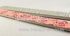 Sliver on side / pink beads Emery Board Nail File with Sand paper Material