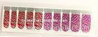 Red Leopard pattern Finger Nail Stickers , 4C printing nail foil