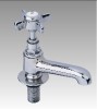 Brass 167mmx108mmx80mm x G1/2xdia.22mm Chrome Plated China Faucet for Basin with Cross Handle