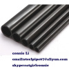 DIN seamless steel pipe with Plastic cap and black paint