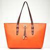 Orange / Yellow Shoulder PU Leather Handbag Diagonal , Euro Fashion