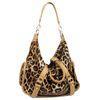 Leopard Print Zippered Pu Leather Handbag Diagonal , Euro Fashion