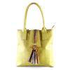 Yellow Tassel Single Strap Handbags Shoulder Rectangle , Zipper Closure