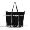 Black Big Cross Shoulder Handbags With Zippers , Fashion Style