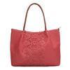 Red Embossed Cross Shoulder Handbags For Women , Animal Print
