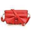 Casual Pleated Cross Shoulder Handbags Rose-Red For Women