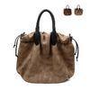 Zipper Closure Leather Animal Print Handbags Large For Traveling