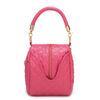 Pink Rectangle Mini Quilted Shoulder Bags For School , Pure Color