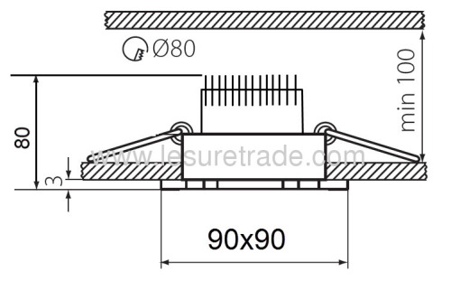 LED CEILING LIGHTS lamp 4*1W Arbitrary rotation Angle of 360°