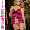 Rose Sexy New Wholesale Fashion Babydoll Lingerie With G-string