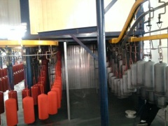 powder coating system for fire-extinguisher
