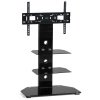 Three shelves Tempered Glass TV Stand