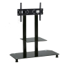 Two shelves Tempered Glass TV Stand