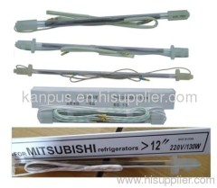 Glass tube heater for refrigerator (glass heater refrigerator parts)