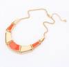 Fashion Irregular Blocks Short necklace (Orange)