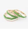 Fashion hexagon wrap bangle (green)