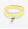 Fashion multilayer with bell charm bangle(Light yellow)