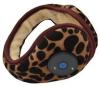 earmuff headphone in leopard design with bluetooth headset