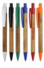 Promotional bamboo ballpoint pen with solid color clips