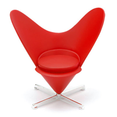 Verner Panton Heart Cone chair, living room chair, fabric chair, leisure chair, chair, dining chair