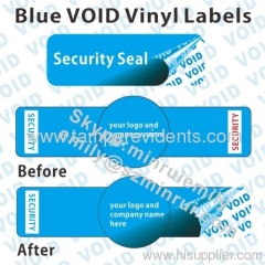 Security Tamper Proof VOID Stickers,Blue Tamper Evident VOID Vinyl Labels,Security Seal VOID Labels