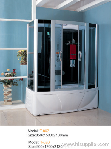 FM radio shower glass door