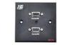 Hotel Rooms Multi Media Dual VGA Wall Plate , Aluminum 15 Pin HD