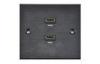 Black Multi Media Wall Plate With Hdmi Port For Office , Boardrooms