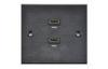 Black Multi Media Wall Plate With Hdmi Port For Office , Boardrooms