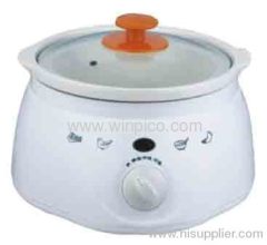 0.85L Electric Automatic Round Slow Cooker With Ceramic Pot