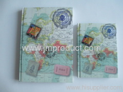 Map cover hardbound notebook