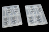 Transparent silicone ice cube tray with 4 cubes