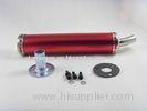 Power Coating / Heat Treatment Red Motorcycle Exhaust Pipes Durable With 125CC Air Displacement