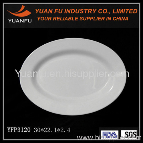 Melamine oval cheap dinner white plates