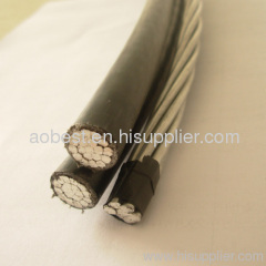 Best quality lowest price triplex cable 2*4AWG+1*4AWG ABC overhead power cable