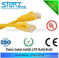 Patch cord cable utp Cat 5e RJ45 to RJ45 plugs pure copper cca 10meters