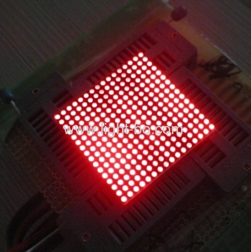 Ultra bright orange 1.8mm 16 x 16 dot matrix led display with 40 x 40mm package dimensions