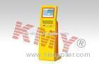 Yellow Touchscreen Ticket Vending Kiosk Bill Payment For Account Inquiry